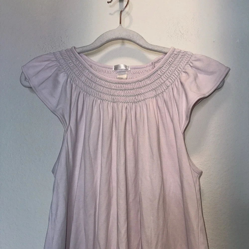 Lake Pima Cotton Light Pink Kids Girls‎ Size XXS Nightgown Dress Smocked Neck